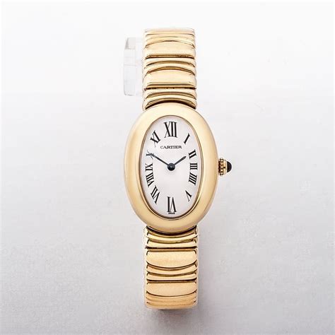 oval cartier watch|cartier oval women's gold watch.